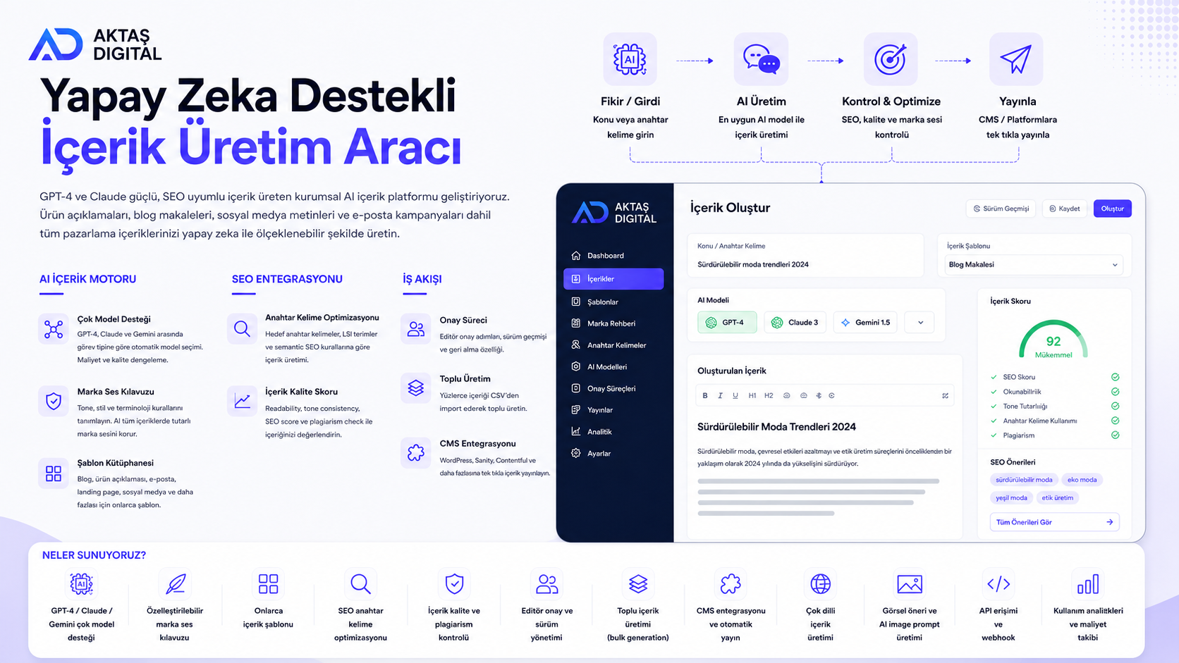 Yapay Zeka Destekli İçerik Üretim Aracı – 1