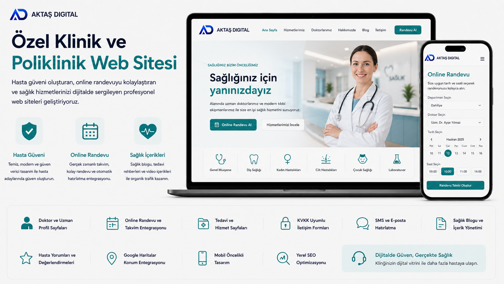 Özel Klinik ve Poliklinik Web Sitesi – 1