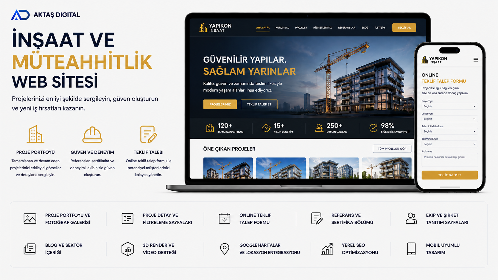 İnşaat ve Müteahhitlik Web Sitesi – 1
