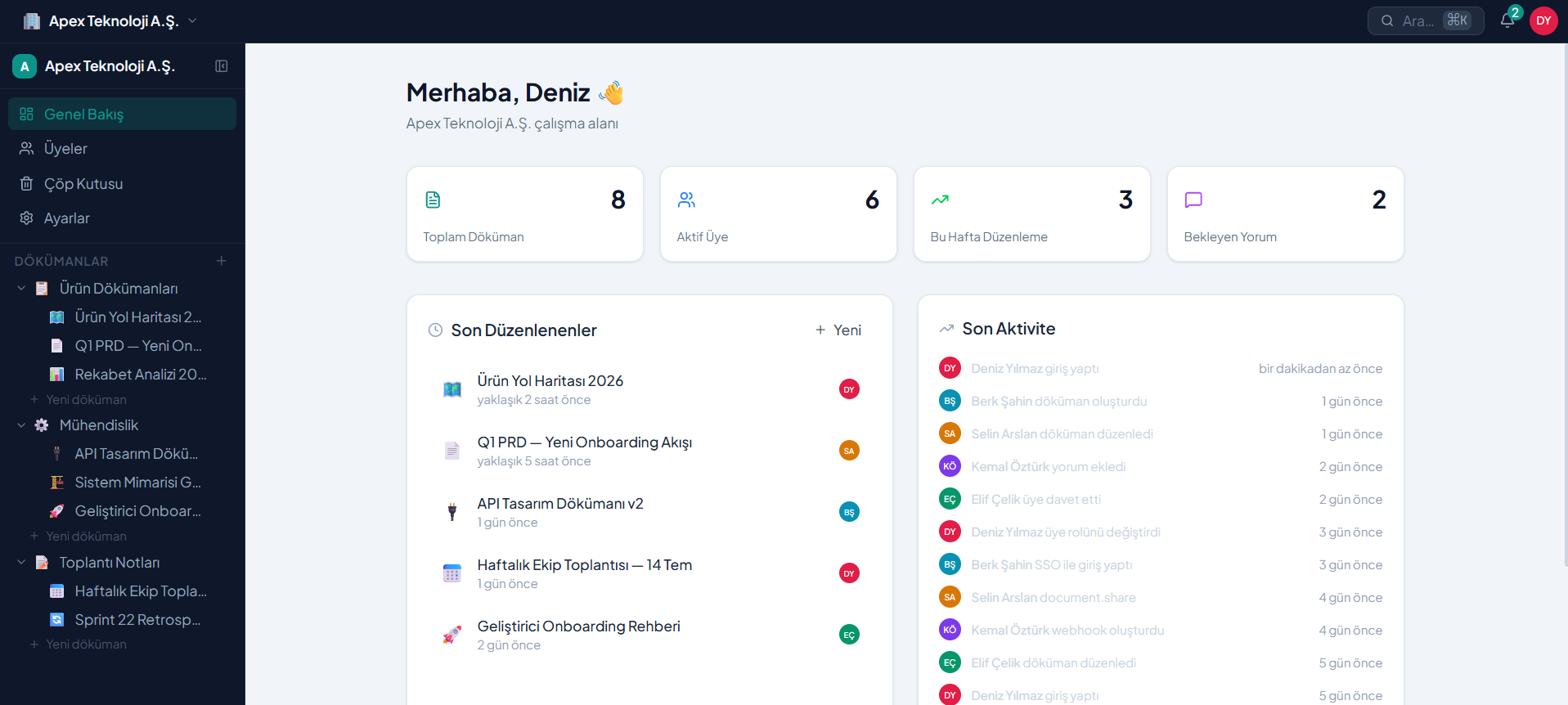 CollabSync — Eşzamanlı Ortak Çalışma Platformu – 1