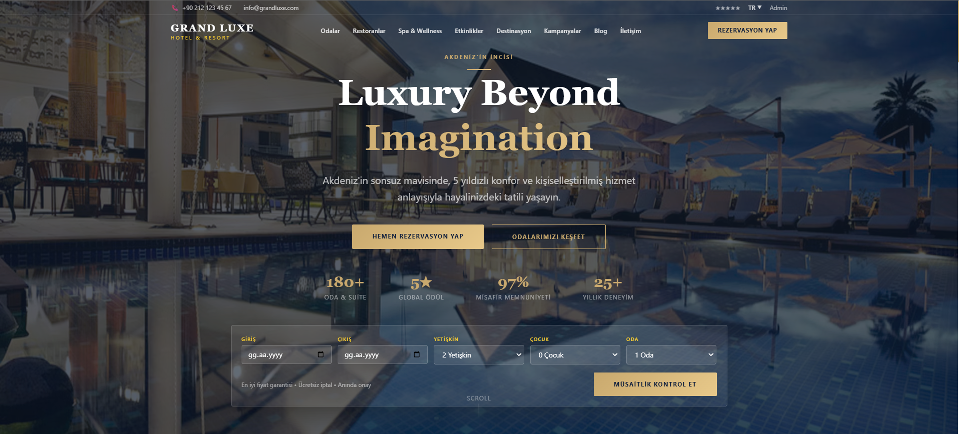 Grand Luxe Hotel & Resort — Otel Rezervasyon Platformu
