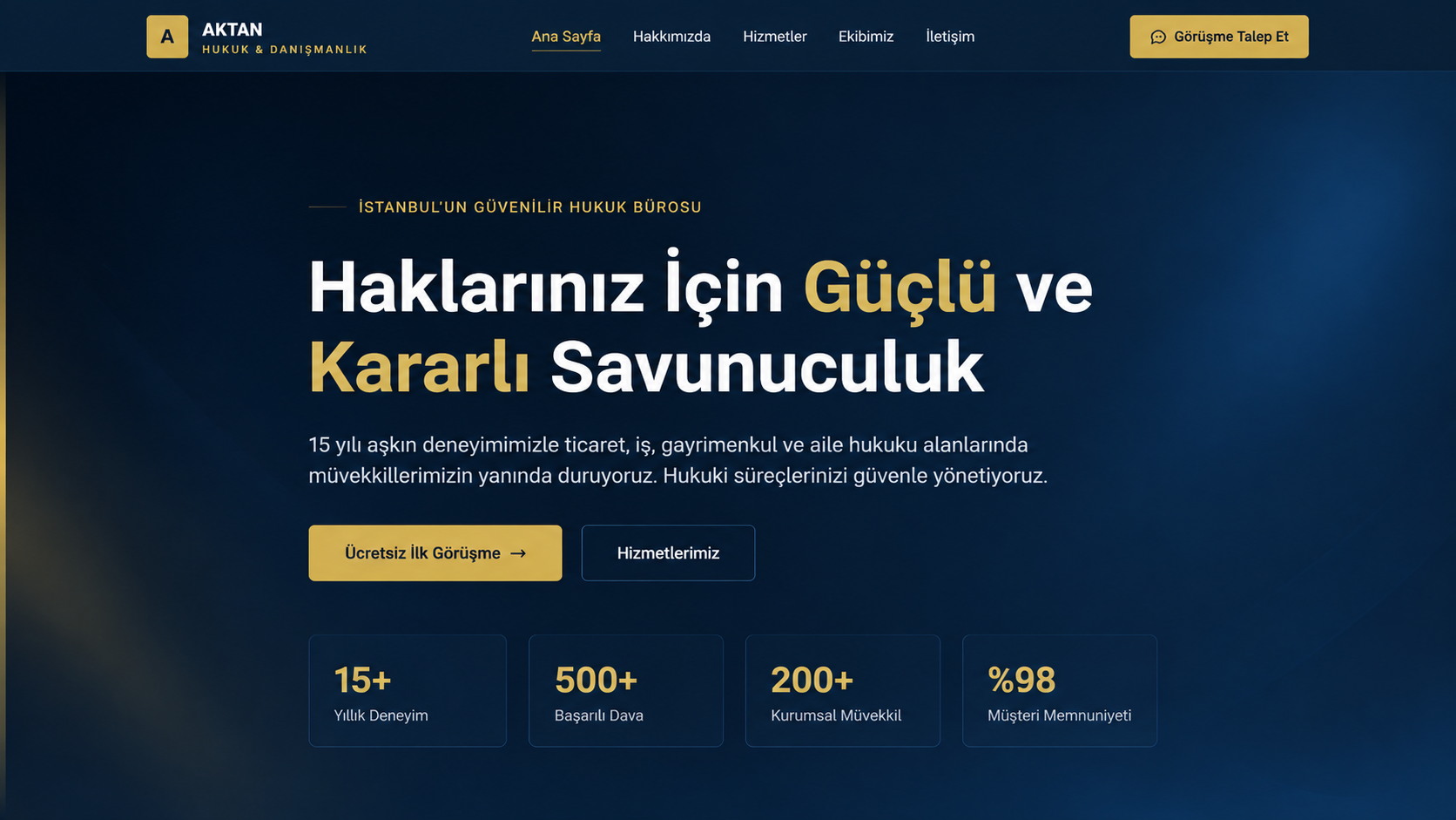 Aktan Law & Consulting — Law Firm Website – 1