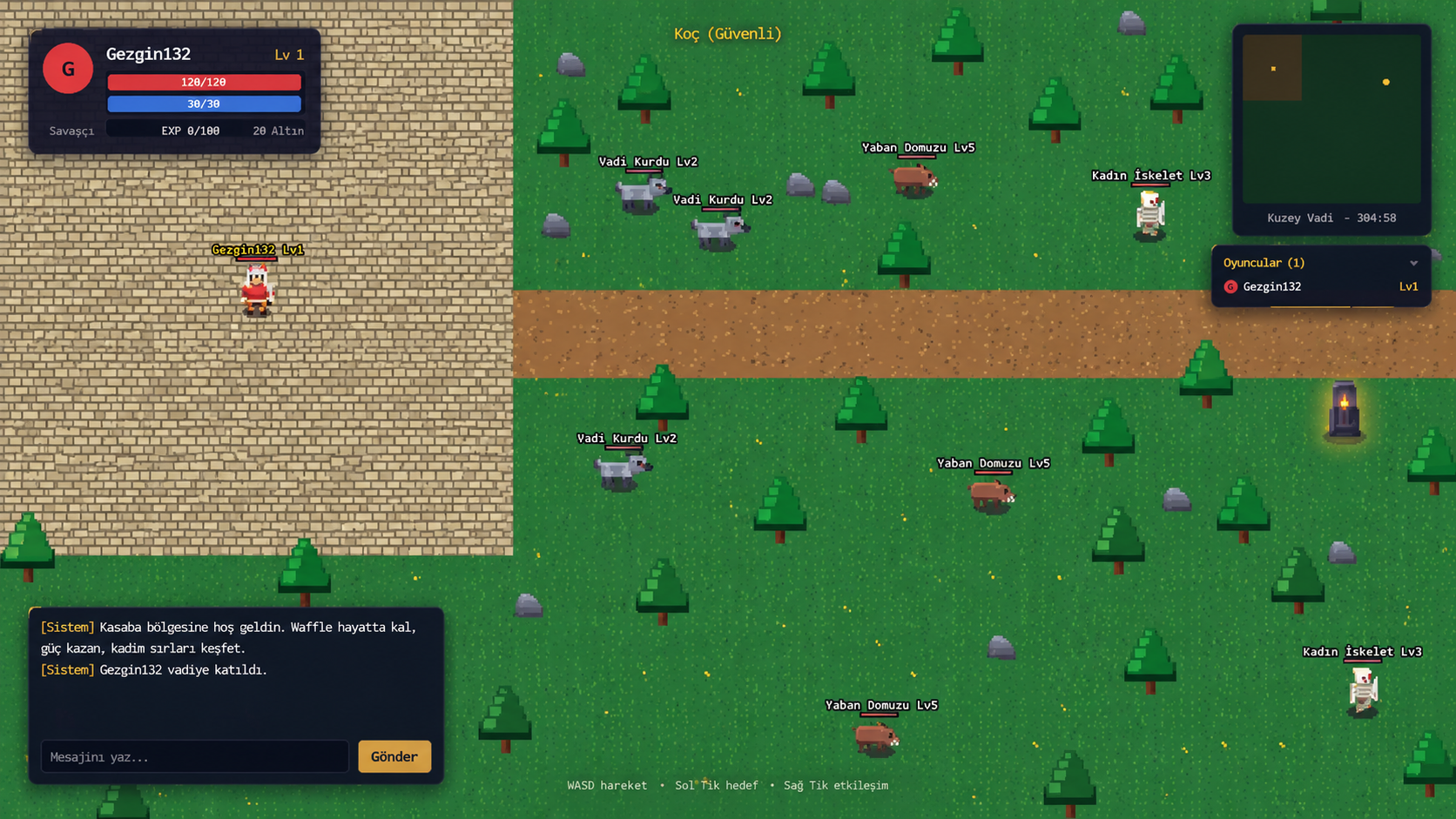 Kadim Vadi — 2.5D Browser MMO Demo – 1