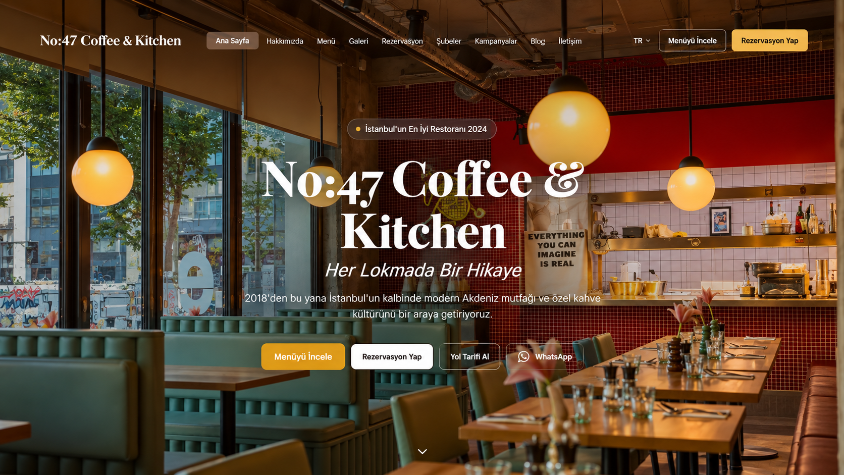 No:47 Coffee & Kitchen — Restaurant Website and Booking – 1