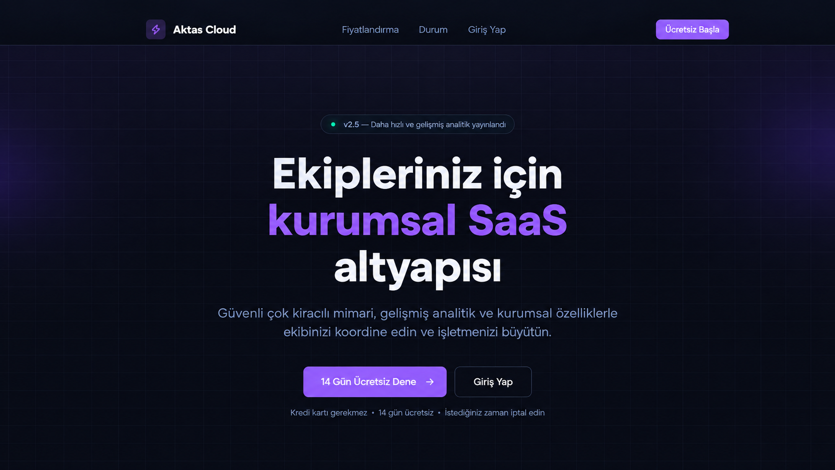 Aktas Cloud — Enterprise SaaS Platform Infrastructure – 1
